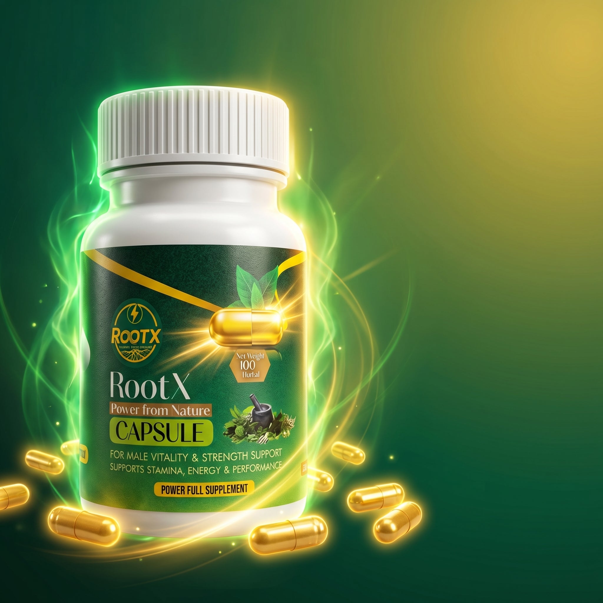 RootX Men’s Capsules – Herbal Formula for Energy, Power & Confidence