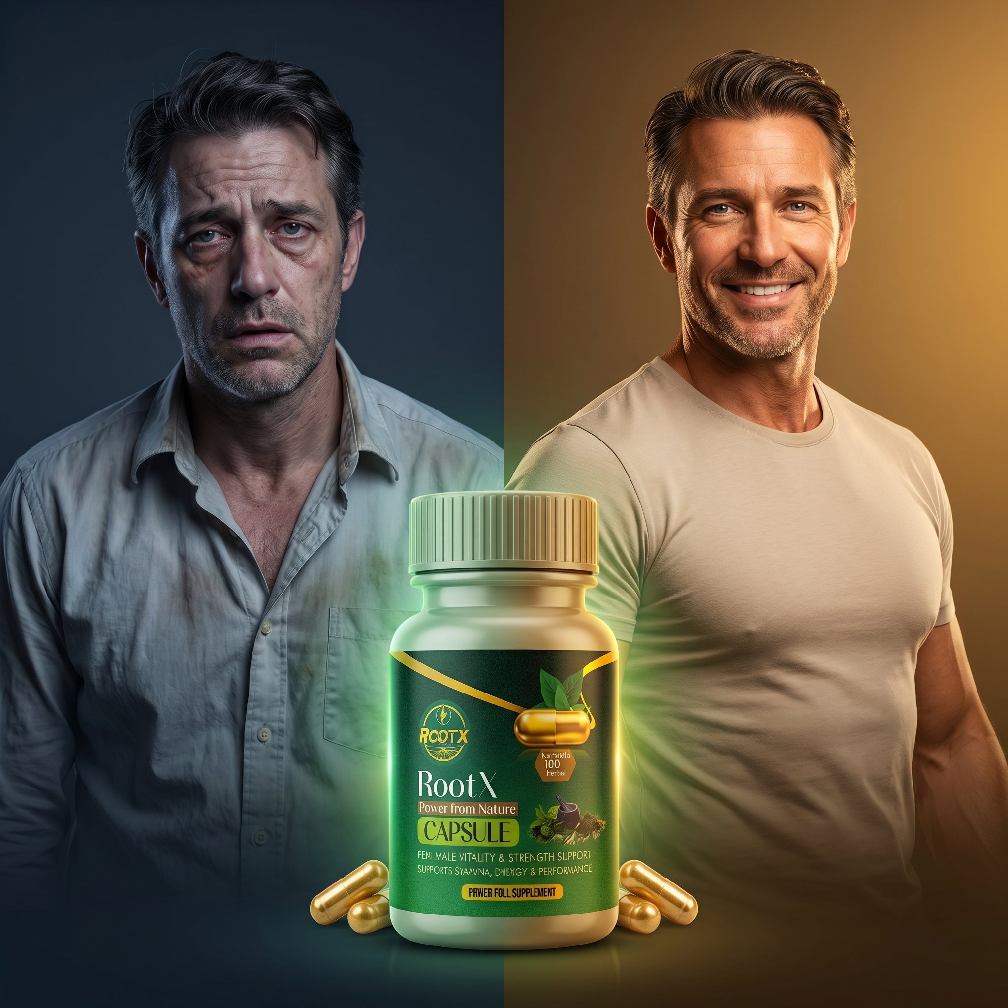 RootX Men’s Capsules – Herbal Formula for Energy, Power & Confidence
